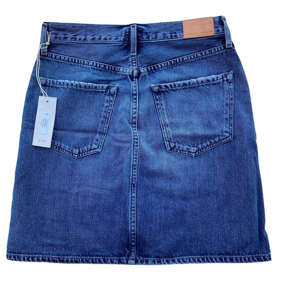 New Citizens of Humanity Premium Vintage Lorelle Piece Out Denim Mini Skirt 27 - Picture 11 of 13